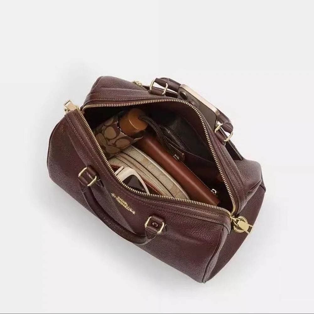 NWT Coach Rowan Large Satchel Bag in Maple CES11 - Picture 4 of 16